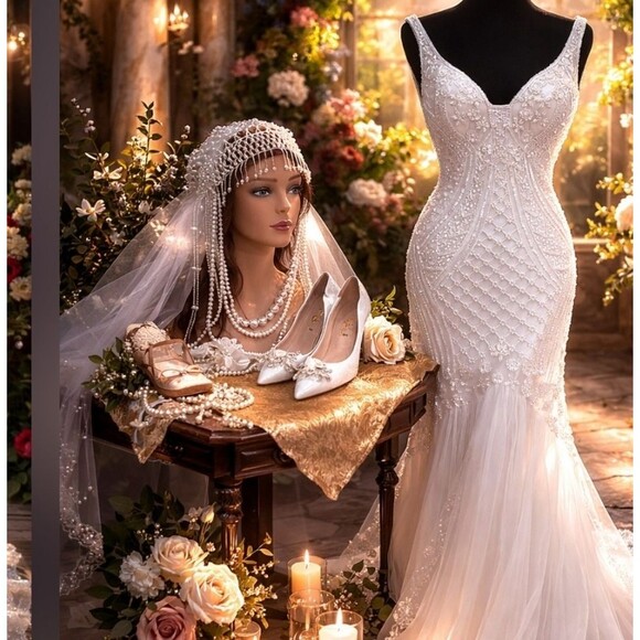 Juliet’s Secret | 2-Piece Vintage Pearl Bridal Set (NWT) main image 4